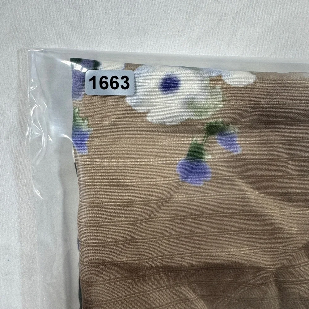 Valentino Silk Scarf Floral Bouquet Tan Purple White Square Made in Italy 34x34